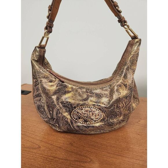 Debbie Brooks, as seen in Shark Tank, brown and gold Shimmer floral design with - Picture 1 of 12